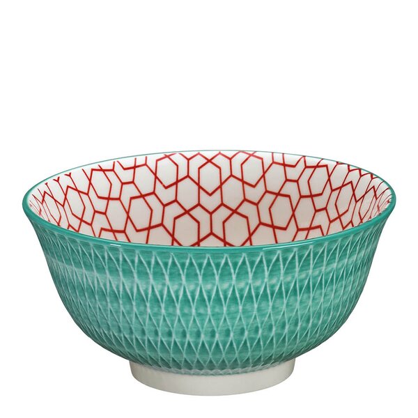AMICI skål 85 cl 18 cm rombe turkis