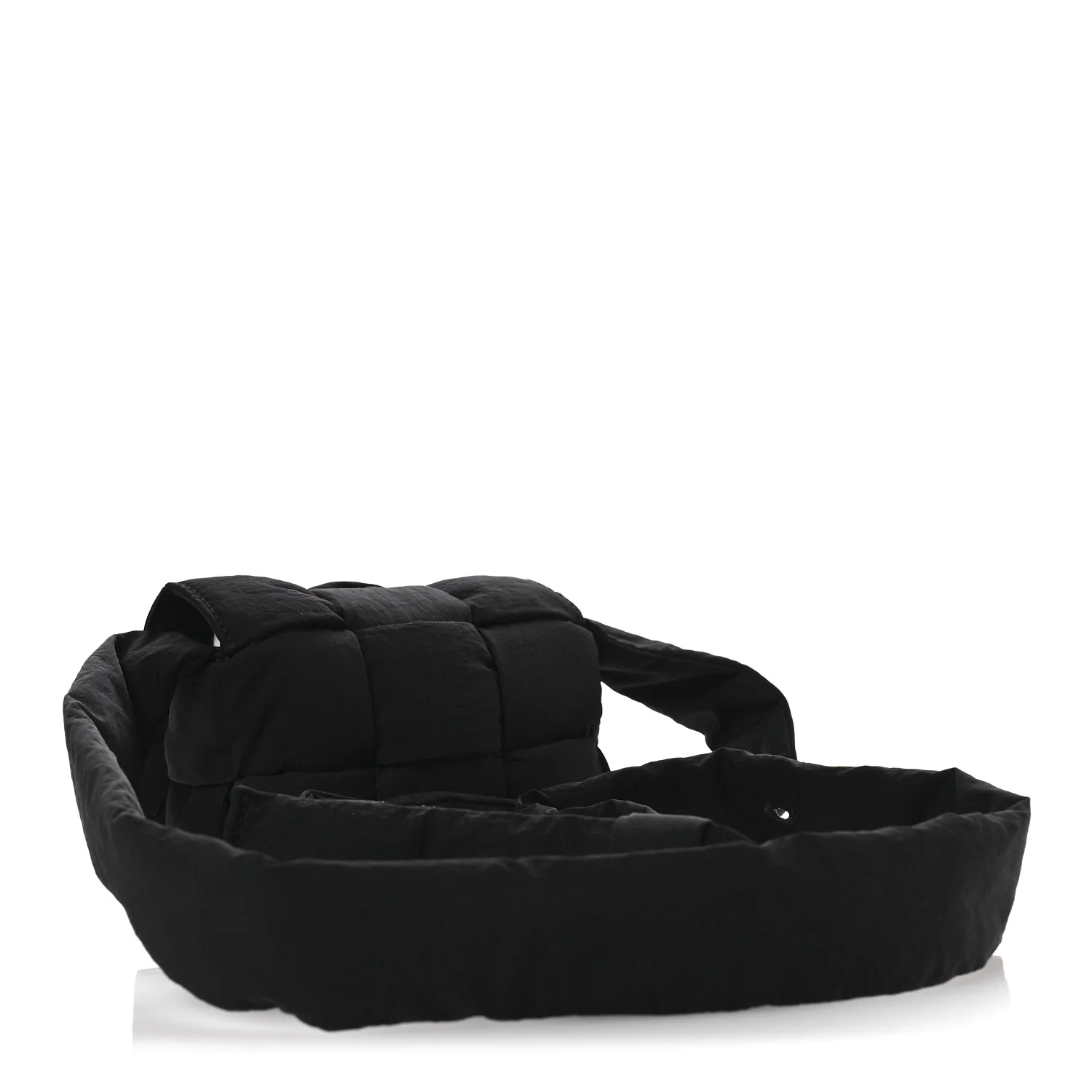 Nylon Intrecciato Padded Tech Candy Cassette Bag Black