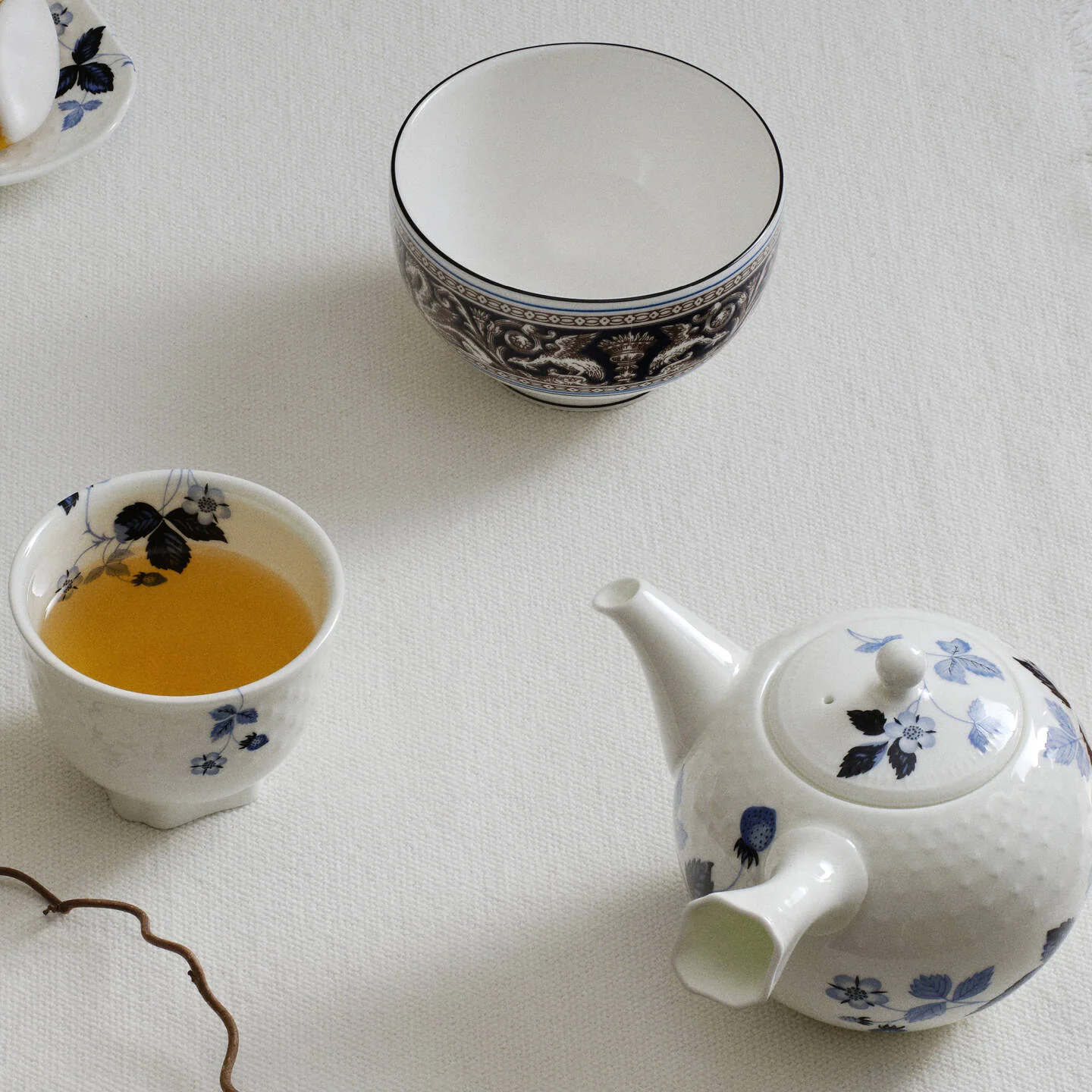 Wild Strawberry Inky Blue Teapot