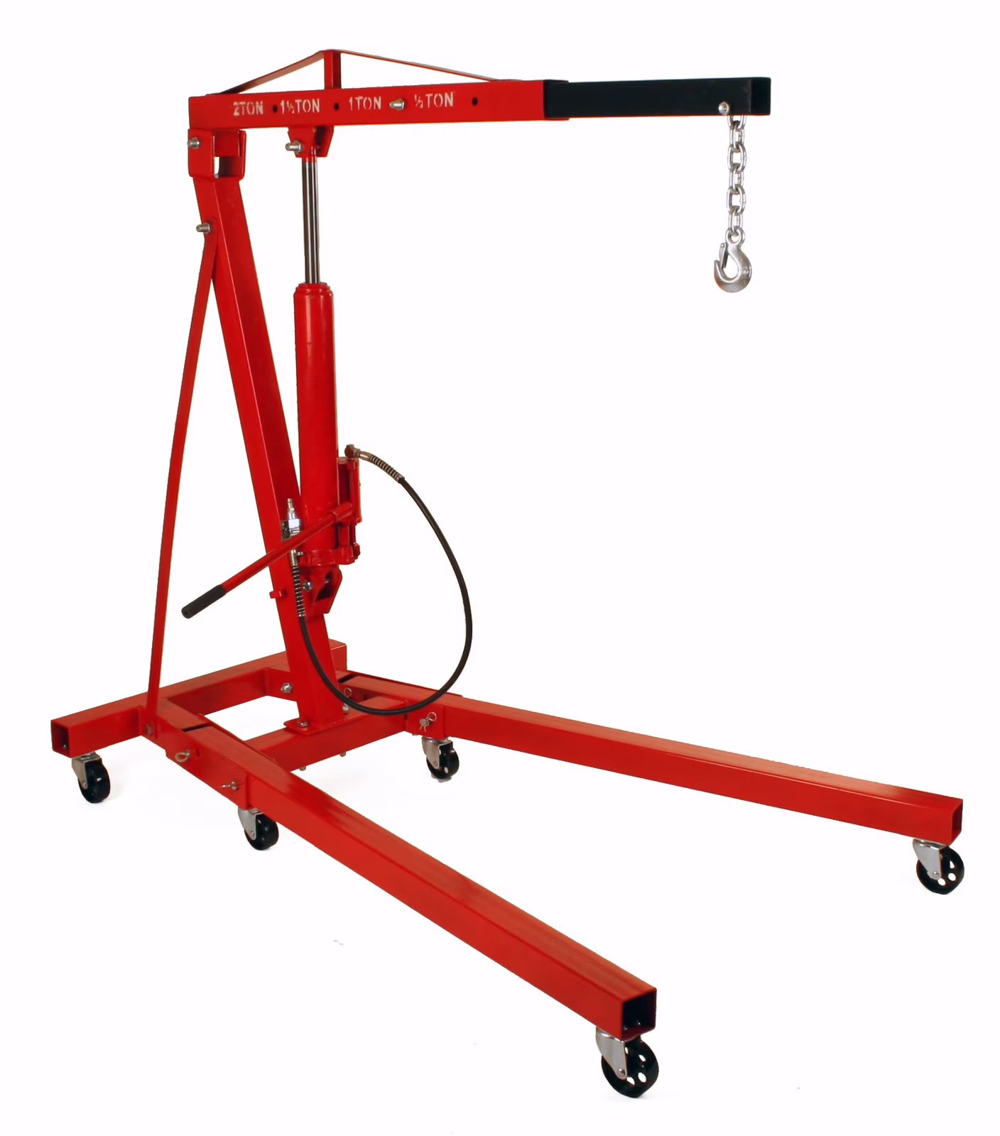 2 Ton Folding Air Hydraulic Engine Hoist Cherry Picker Shop Crane