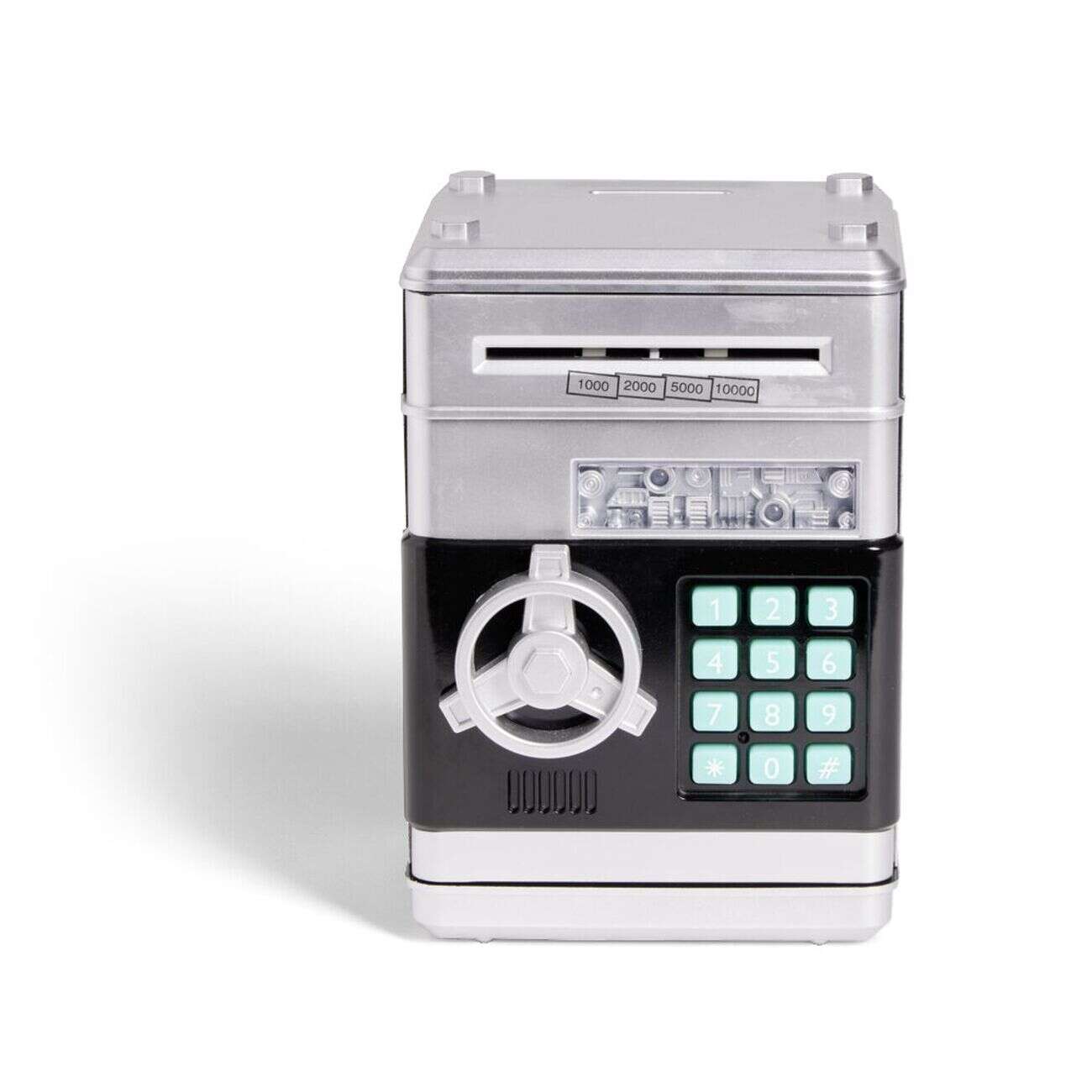 Tirelire coffre-fort 13,5x13,5xH19,5cm