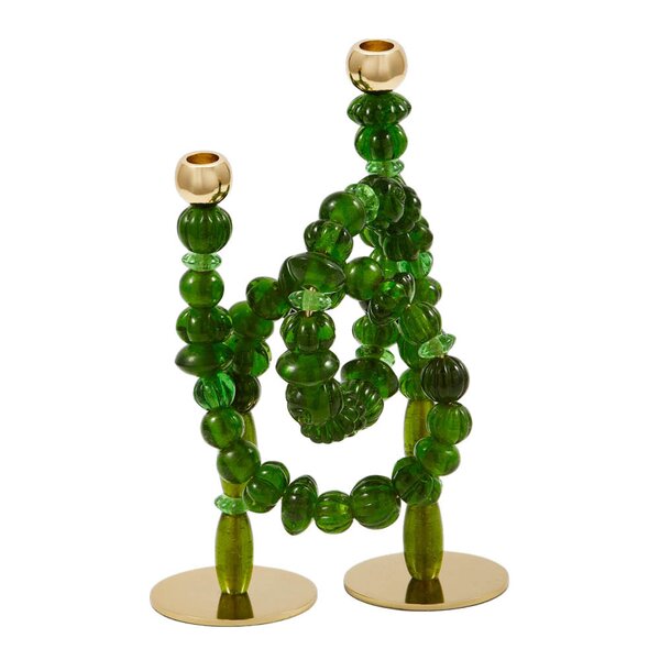 Beads lysestake 38 cm mørk grønn