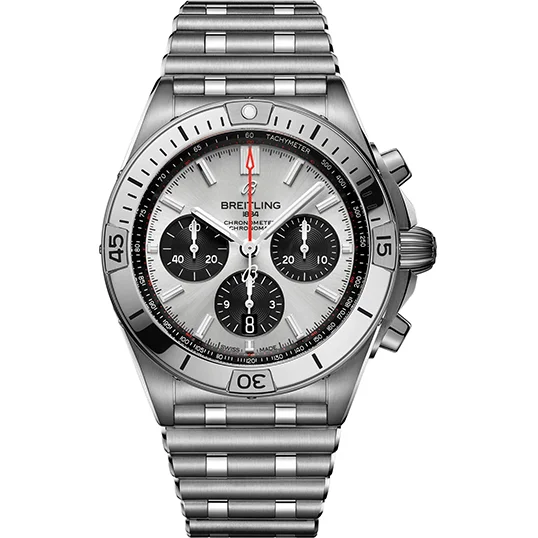 [Super Clone]Breitling Watch Chronomat B01 42 Silver Bracelet
