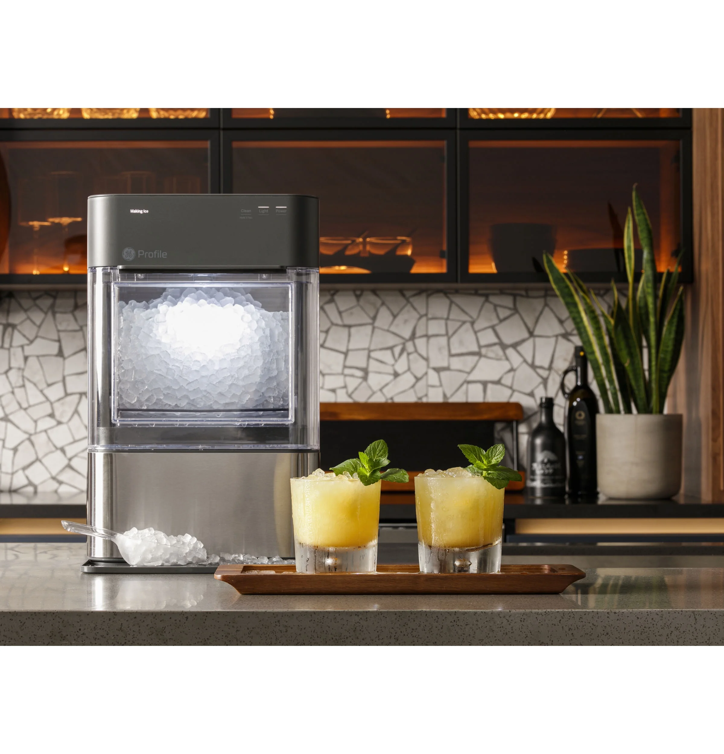 GE Appliances Opal 2.0 Countertop Nugget Ice Maker, 38 lb Maximum Output, Industrial