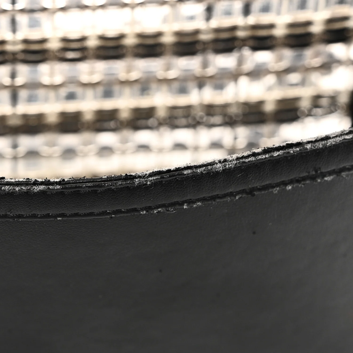 PVC Thread Woven Medium Boy Flap Black