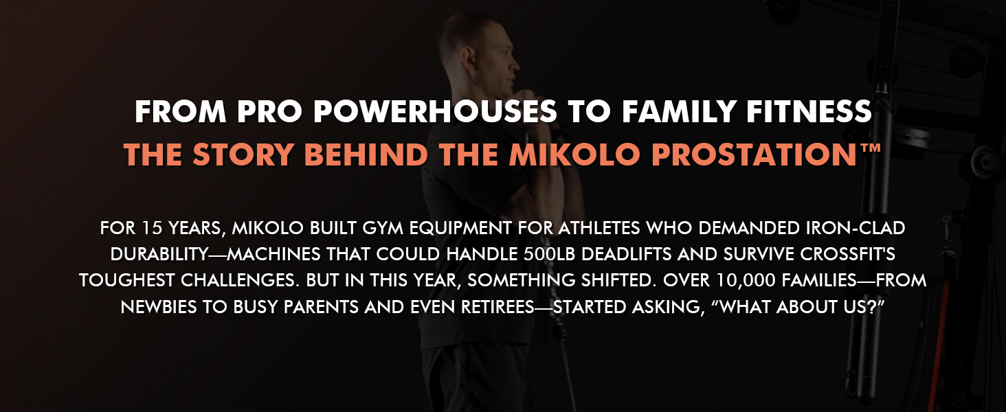 Mikolo Home Gym Workout Station with 150LBS Weight Stack Multifunctional Home Gym Equipment