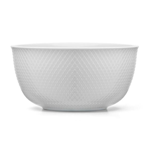 Rhombe serveringsskål 22 cm hvit