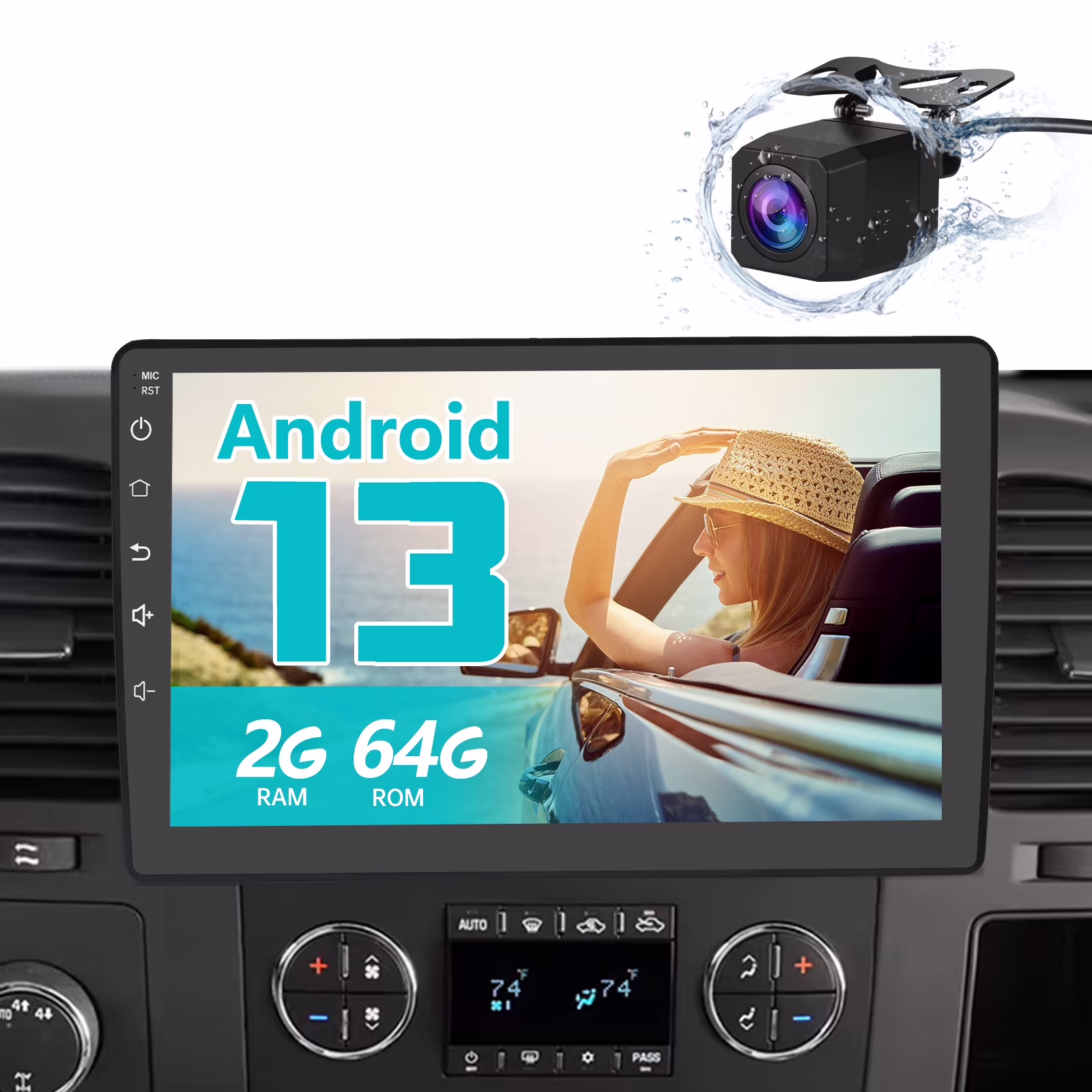 Car Radio Stereo 2+32GB for Chevy Chevrolet Silverado 2007-2013 Tahoe Equinox GMC Sierra Yukon with Wireless CarPlay,Android Auto,DSP,Bluetooth,WiFi,SWC Back Camera(2G+32G+Back Camera) - Image 3