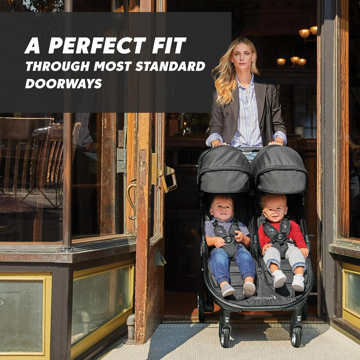 Baby Jogger City Tour 2 Double Stroller. Pitch Black