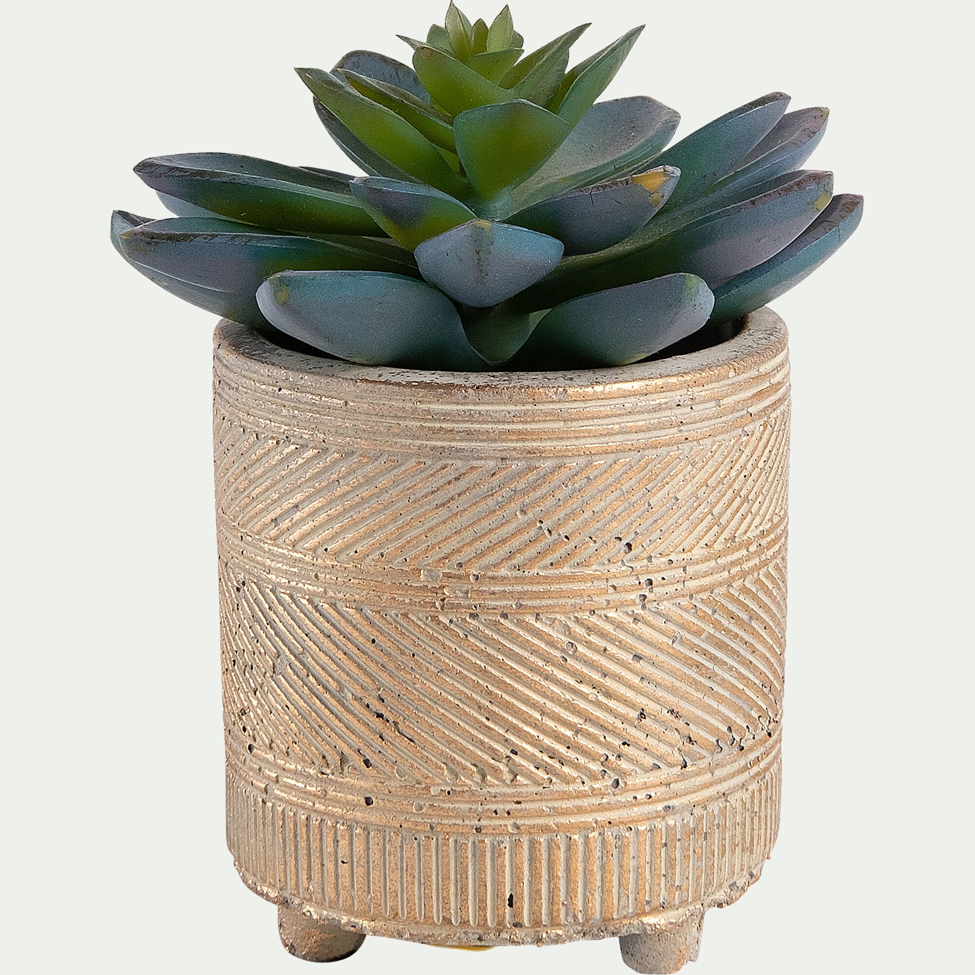 JEMA - Cache-pot intérieur en céramique D7xH8cm - doré