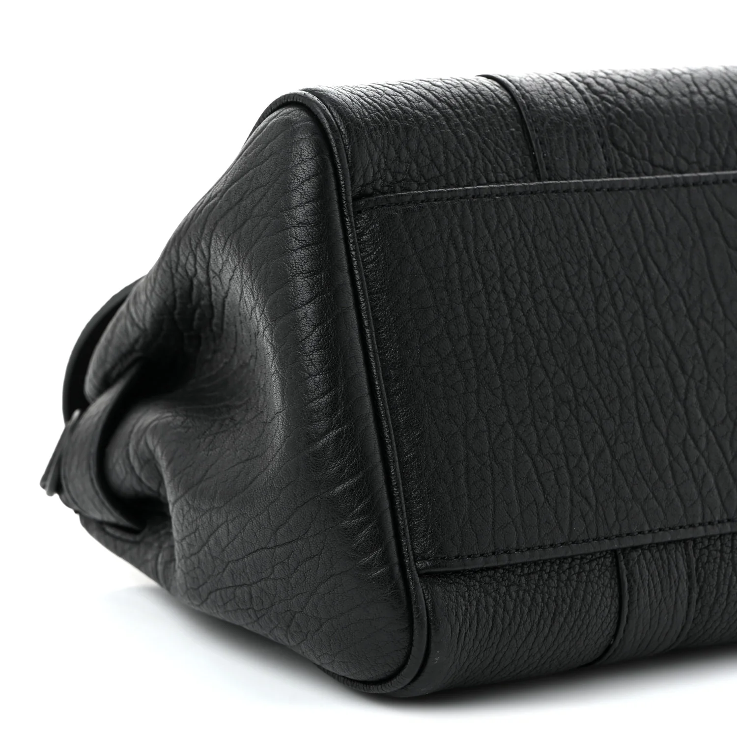 Natural Grain Small Bayswater Satchel Black
