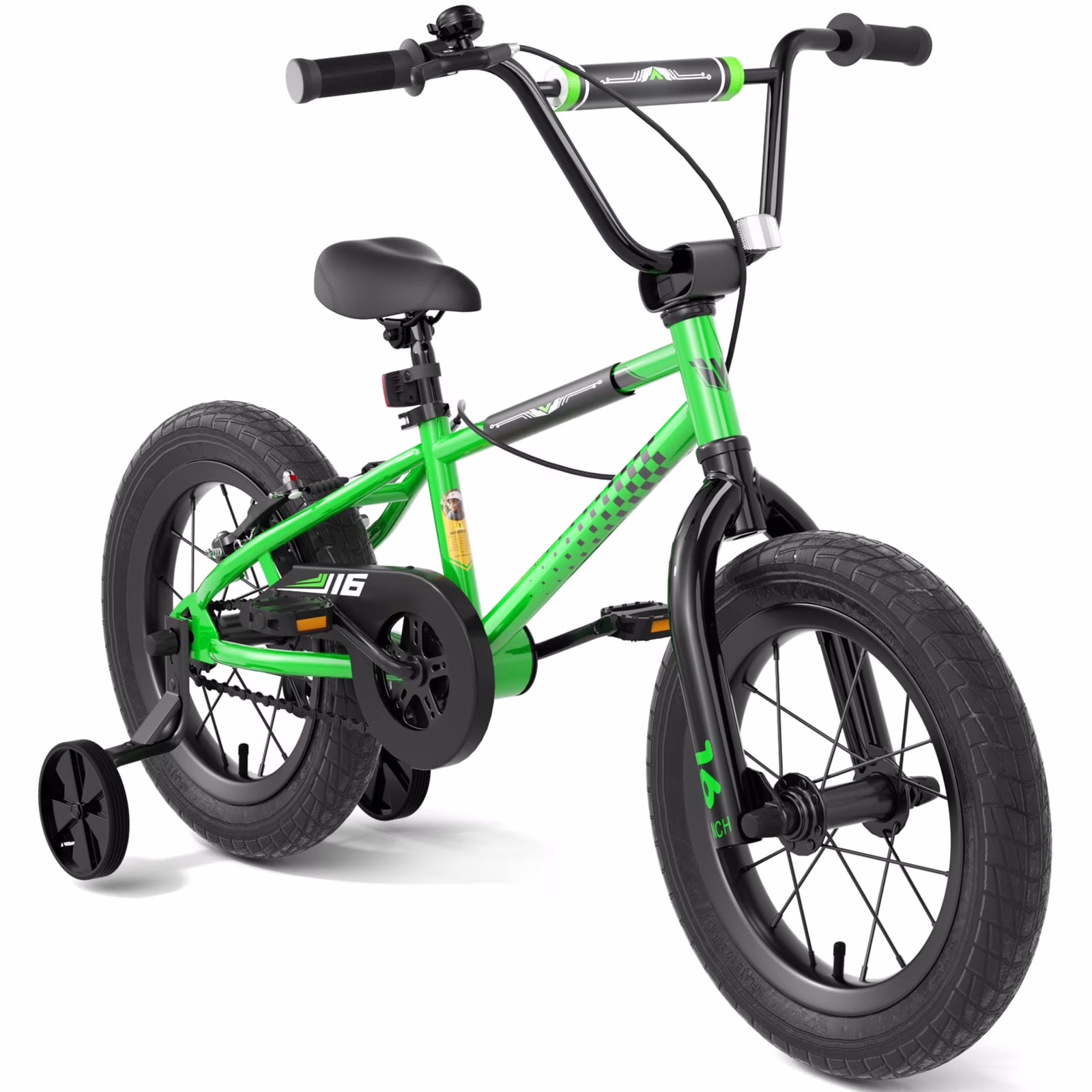 GLAF 12 14 16 in Kids Bike BMX Style Bicycle with Training Wheels Coaster Brake for 3 - 8 Years Old Toddlers Boys Girls Multiple Colors