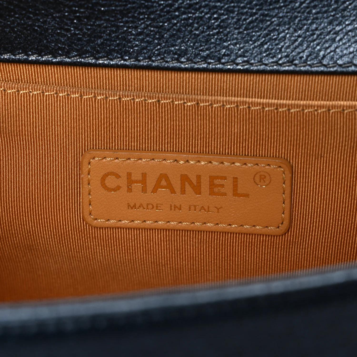 Metallic Calfskin Quilted Medium Boy Flap Grey