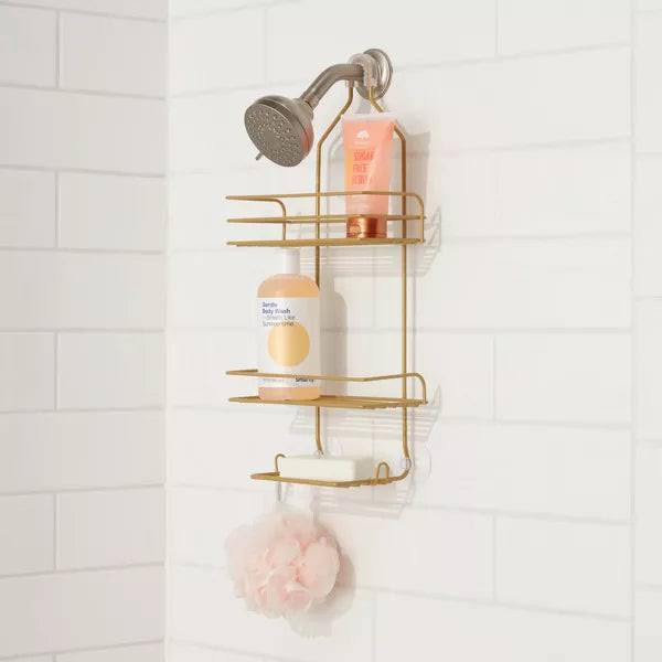Room Essentials Metal Over The Shower Brass Storage Rack | Target