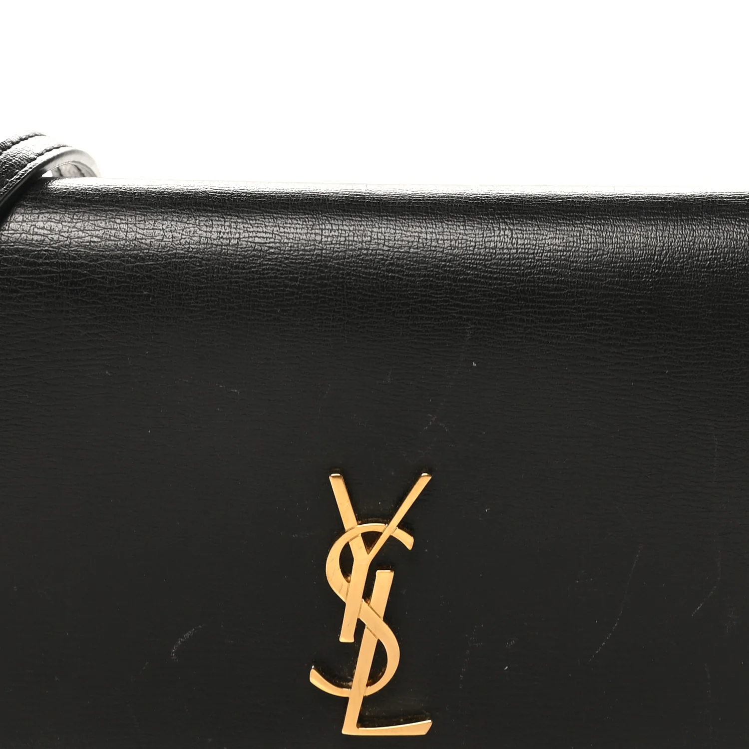 Smooth Calfskin Monogram Phone Holder Crossbody Black