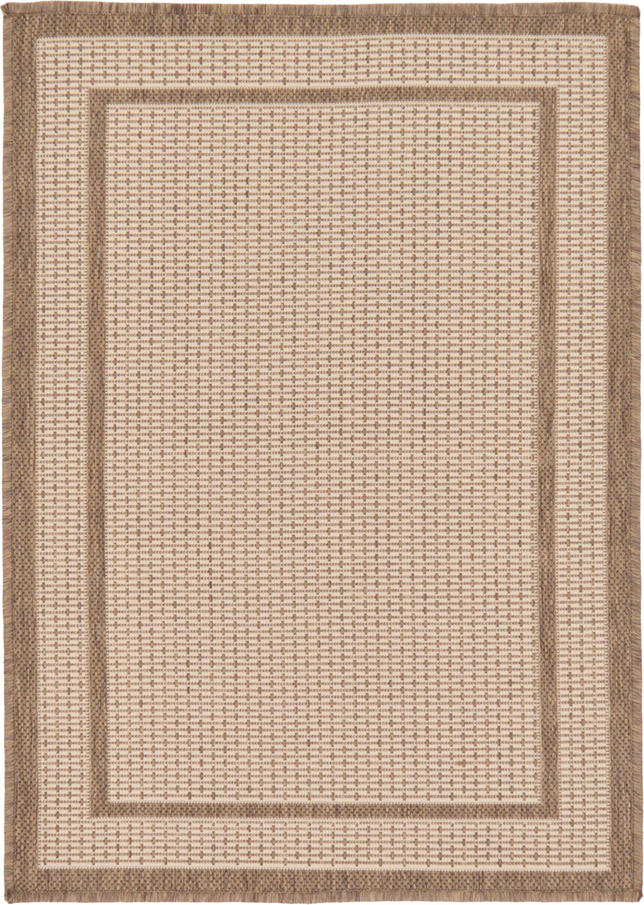 Unique Loom Border Outdoor Area Rug - 2' 2 x 3' (Beige)