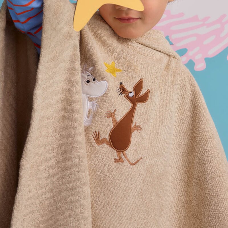 Mummi badeponcho barn Romeventyr beige