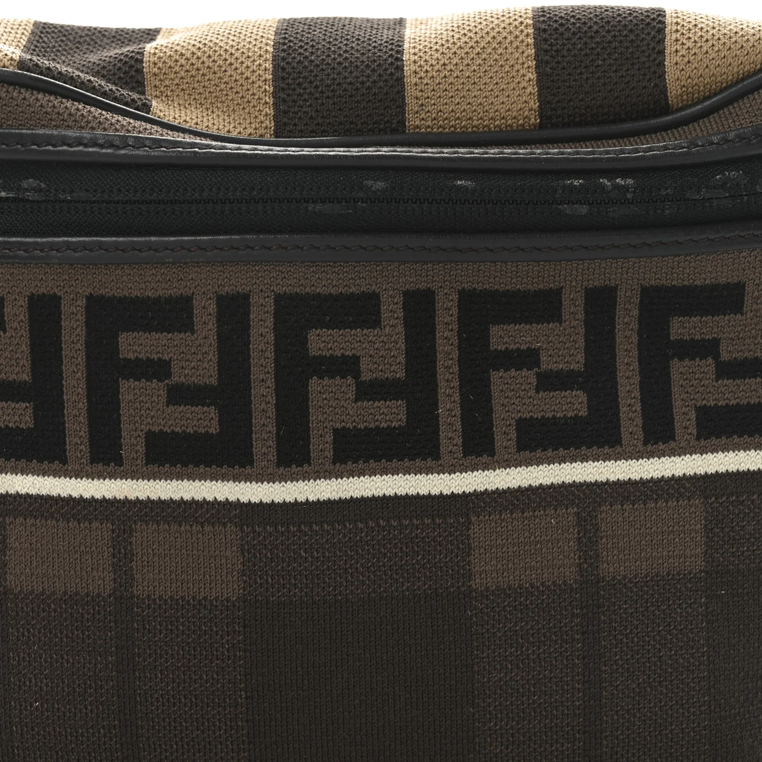 Vitello Century Maglia Pattern Mix Belt Bag Havana