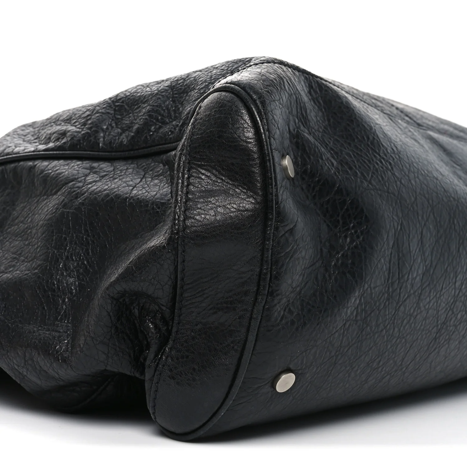 Agneau Classic Silver Hardware Weekender Black