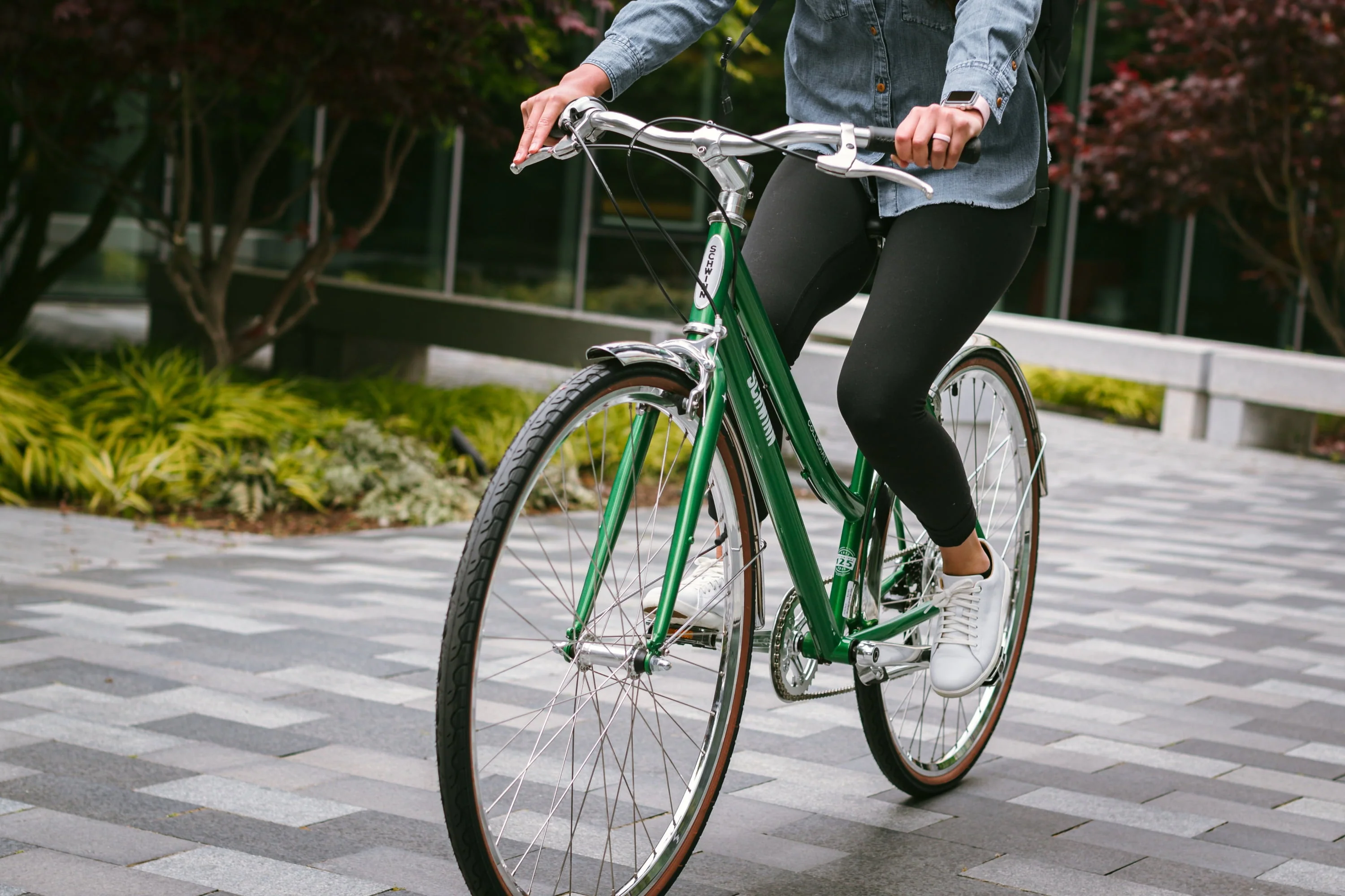 Schwinn Collegiate Adult Hybrid Bike, 8 Speeds, 700c Wheels, Women'S 19 in Frame, Medium, Large
