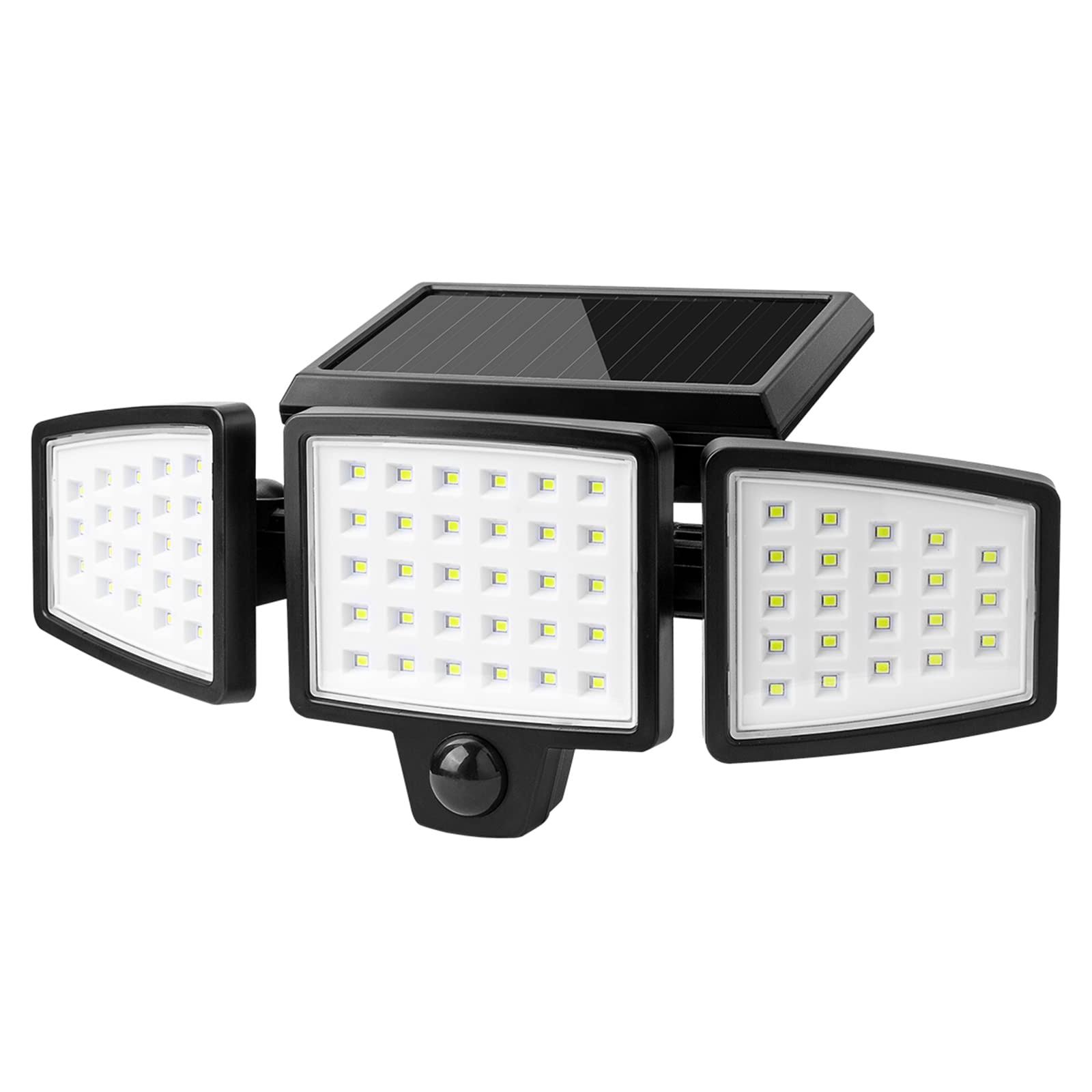 Le Solar Flood Lights Outdoor, Motion Activated Security Lights, WL4000 High Brightness, 3 Adjustable Heads 270�� Wide Lighting Angle, IP65
