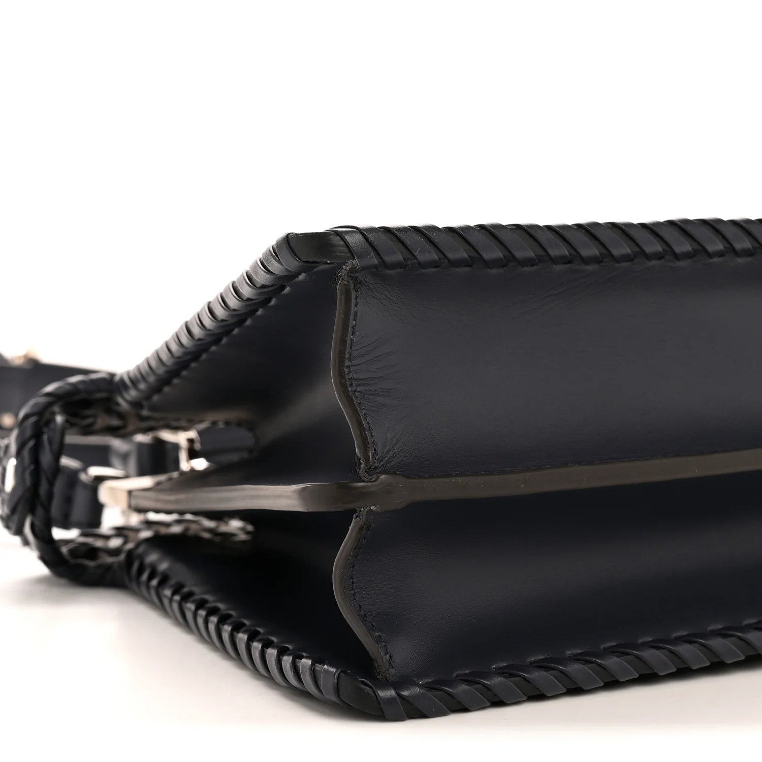 Vitello King Shiny Nappa Intreccio Petite Peekaboo I SEE U Satchel Midnight