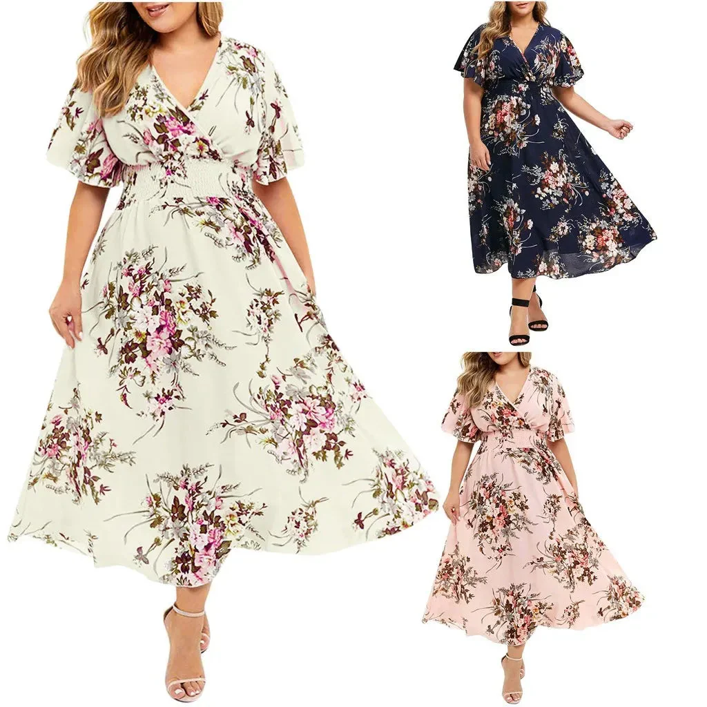 Sophie Paris I Robe longue en mousseline florale pour femmes