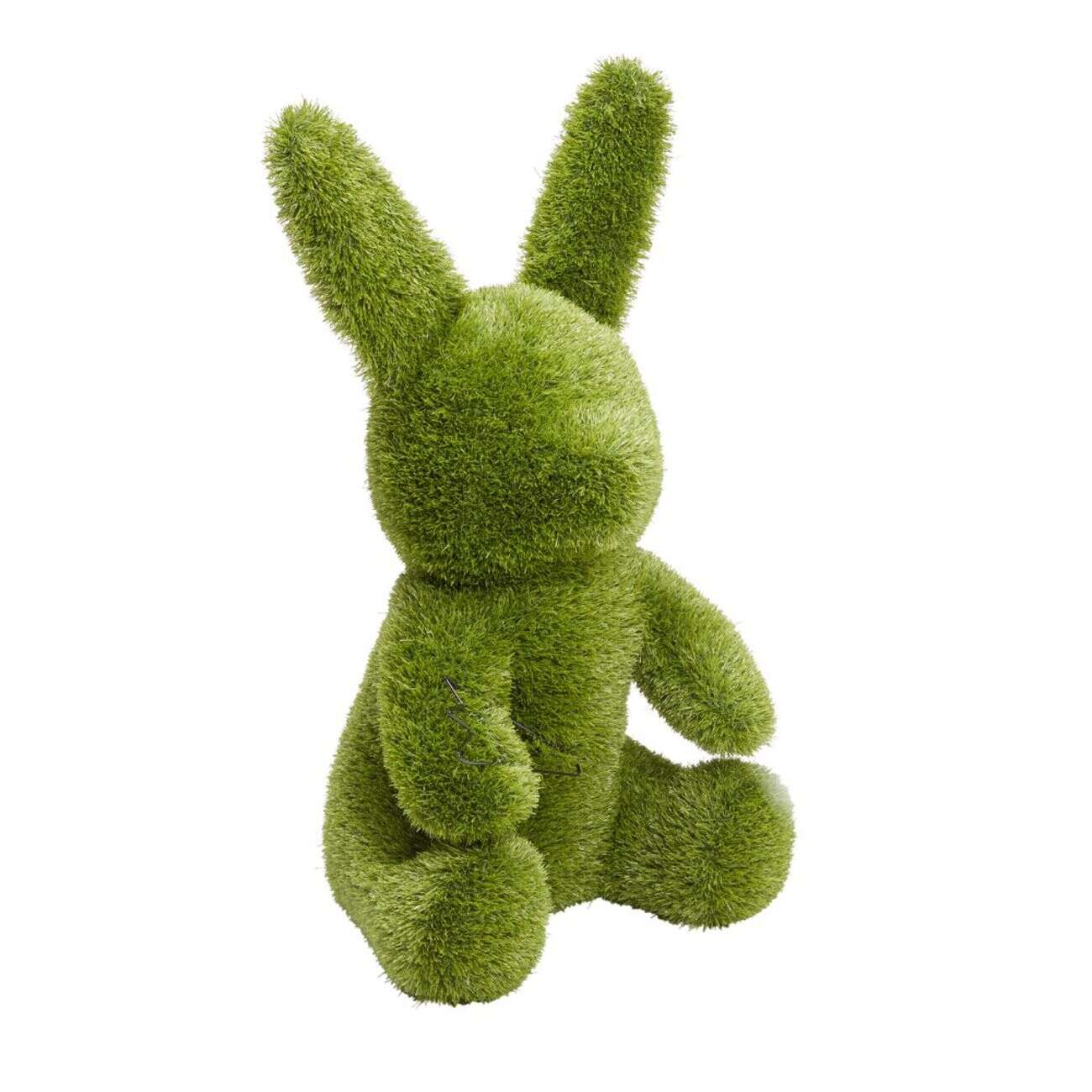 Lapin décoratif assis XL en faux gazon vert 50x40xH80cm