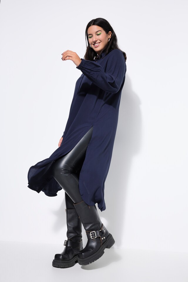 Long Sleeve Viscose Shirt Dress