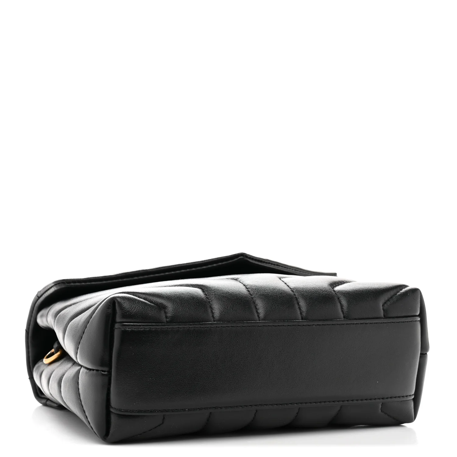 Calfskin Y Quilted Monogram Toy Loulou Crossbody Bag Black