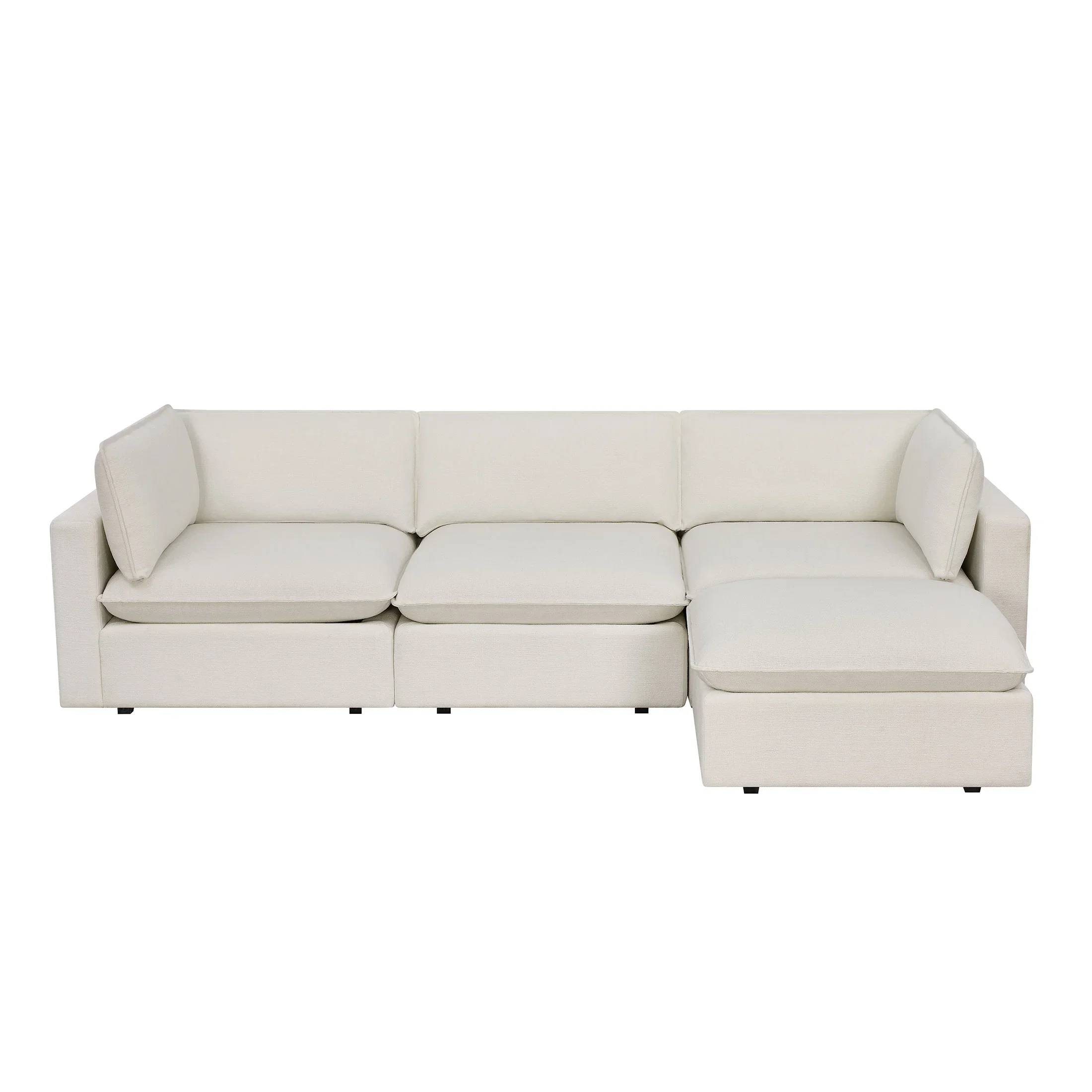 Better Homes & Gardens Weston 107.5 Cloud Modular Sectional Sofa, Heathered Blue