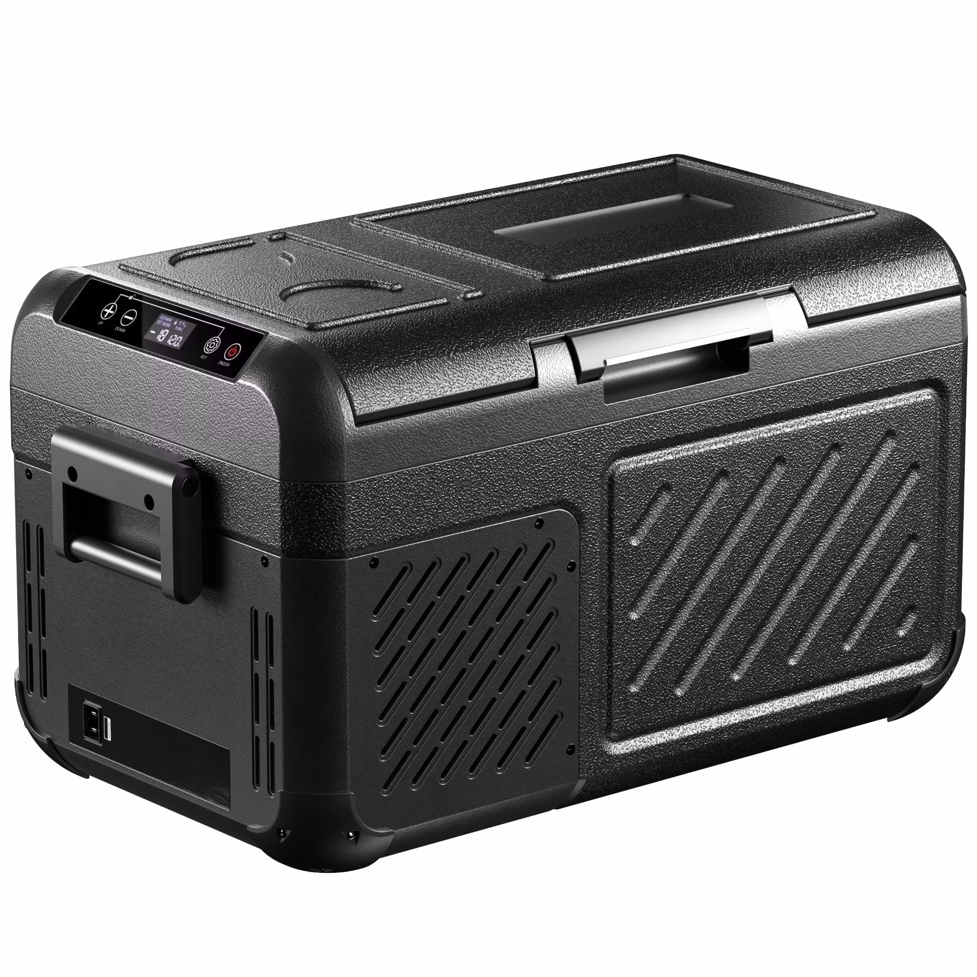 12 Volt Refrigerator, 19QT(18L) Portable Car Refrigerator, -4℉~68℉, 12/24V DC 110-240V AC, Mini Fridge for RV Camping, Travel, Truck, Home, Black(19 cu ft)