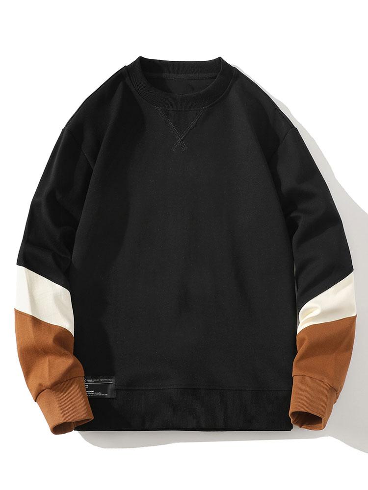 Sweat-shirt à col rond Color Block
