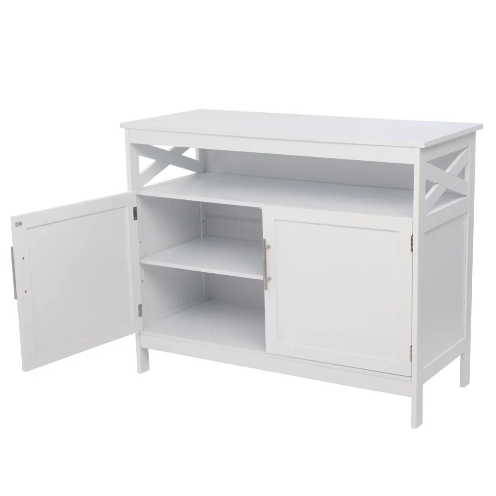 Ktaxon Kitchen Storage Sideboard Dining Buffet Server Cabinet Cupboard, Free Standing Storage Chest Cabinets and Shelf,White Image 5