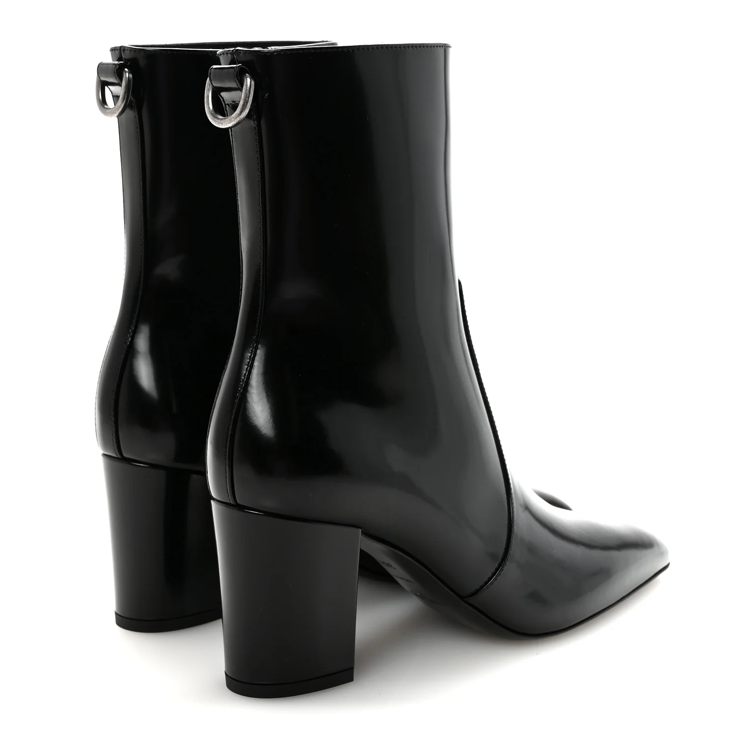 Vitello Marilyn Betty 70 Ankle Zip Boots 36.5 Black