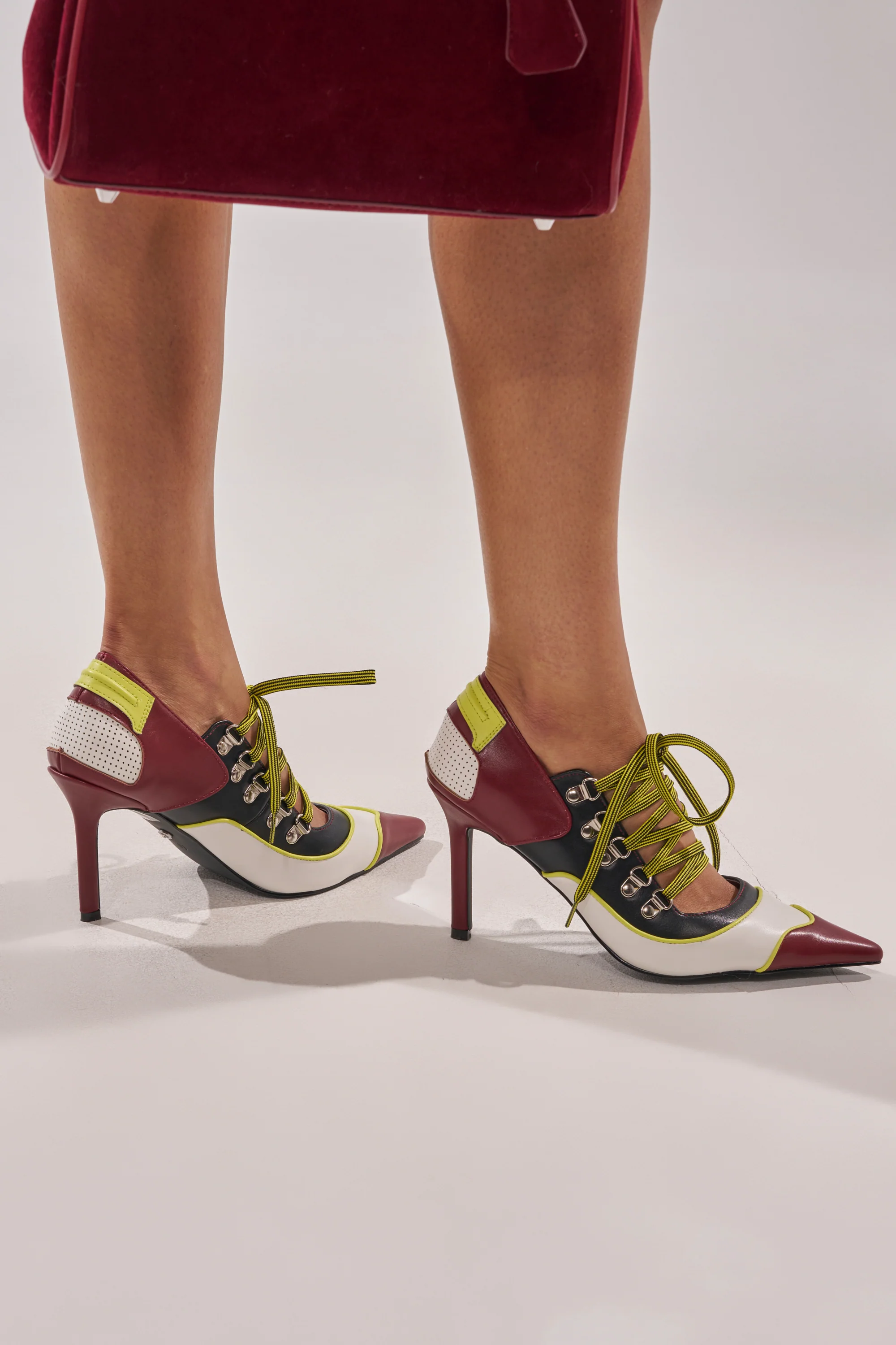 AZALEA WANG BLITZ MULTI COLOR LACE UP STILETTO PUMP - Akira Store