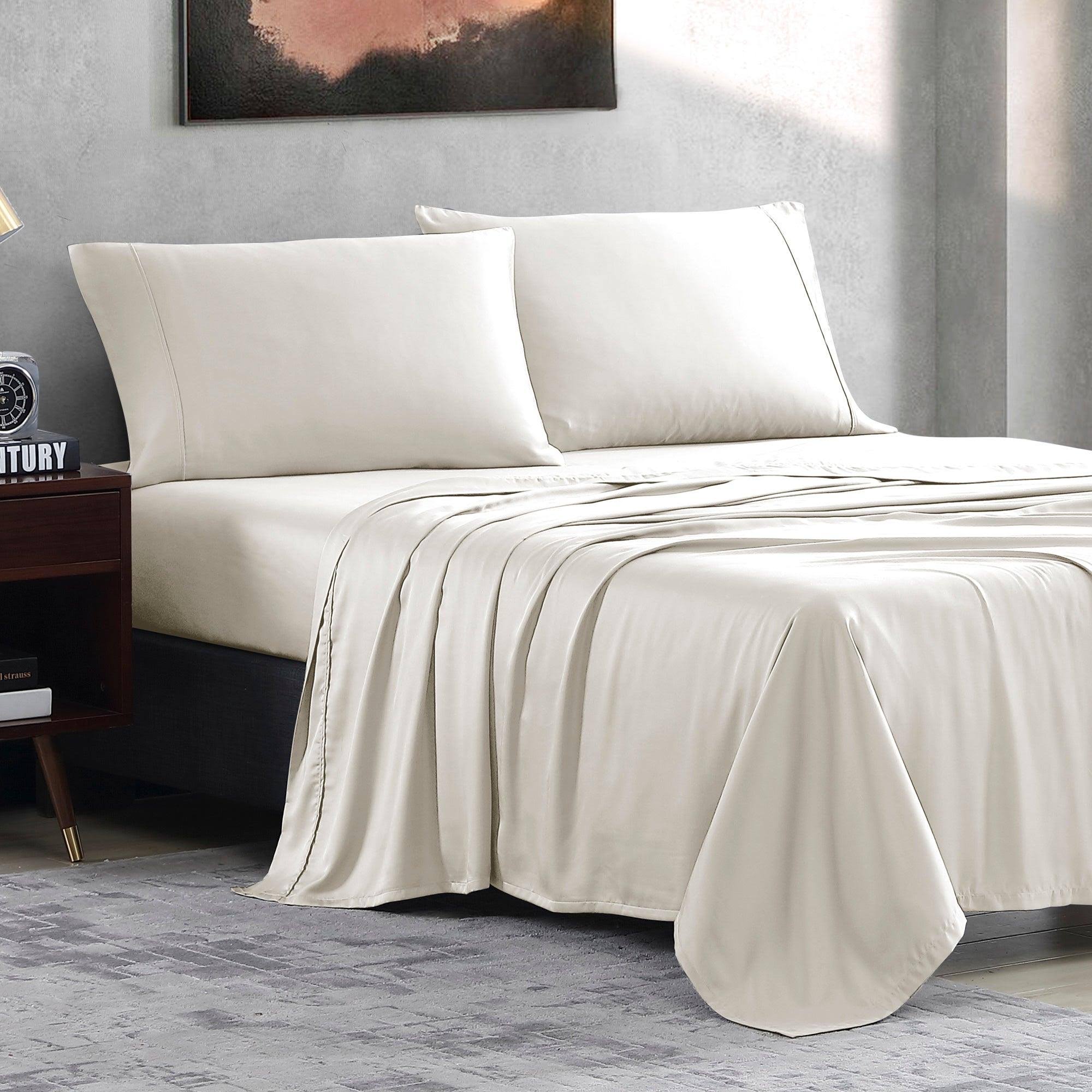 Valeron Tencel Modal Sateen Sheet Set (White - King)