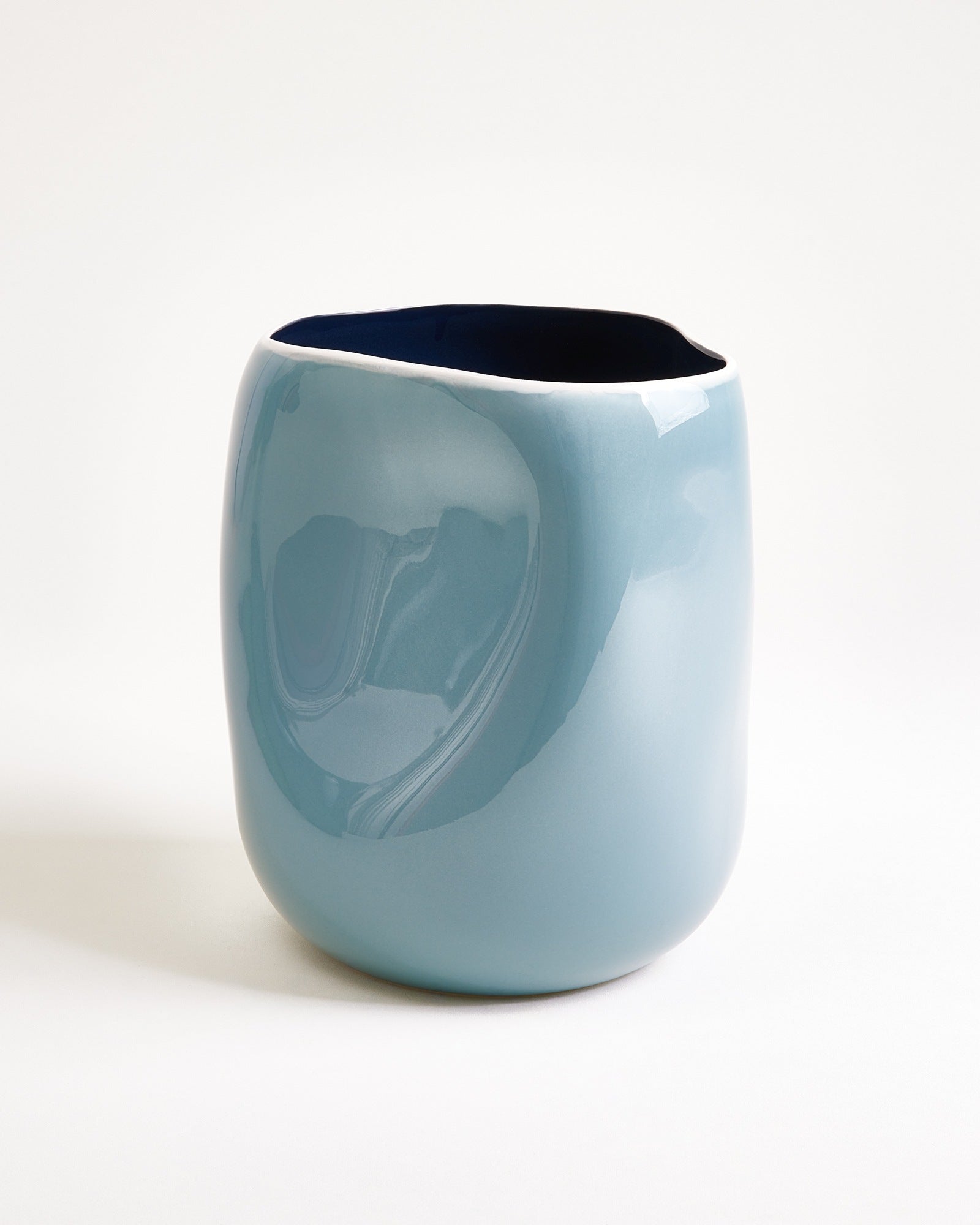 JOÃO - VASE L GRAY-BLUE DARK BLUE