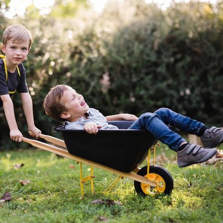 Stanley Jr. Garden Line G015-SY Children's Wheelbarrow - Wood/Black