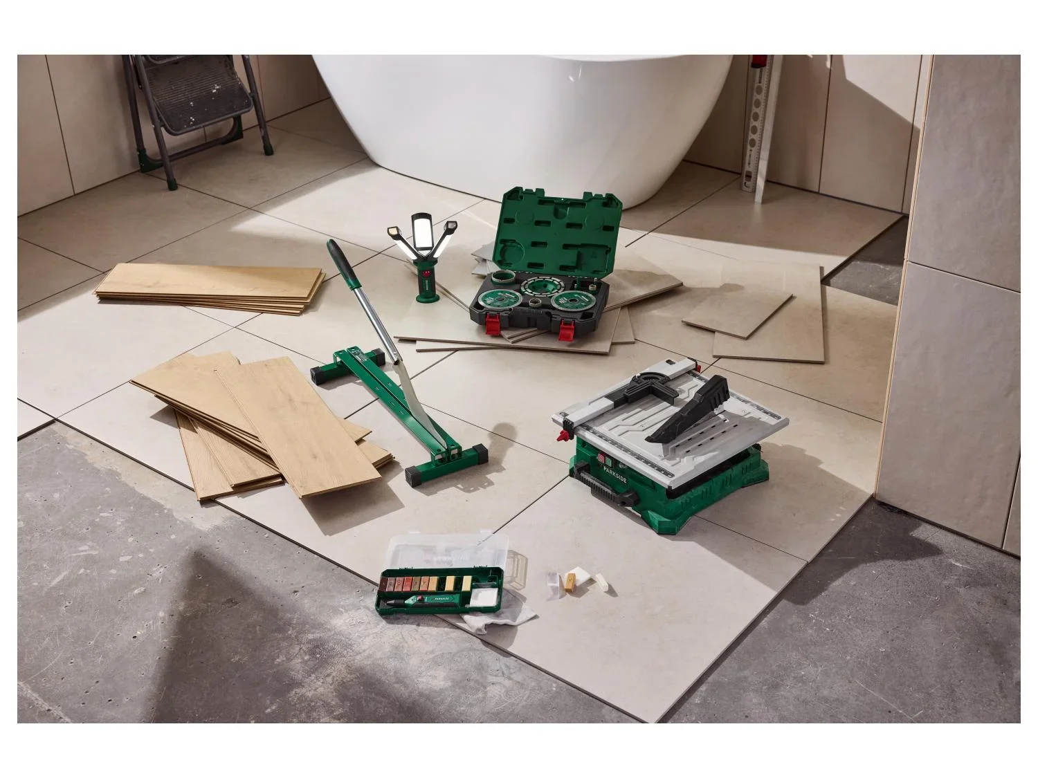 PARKSIDE Coffret  outils pour carrelage, 9 pices