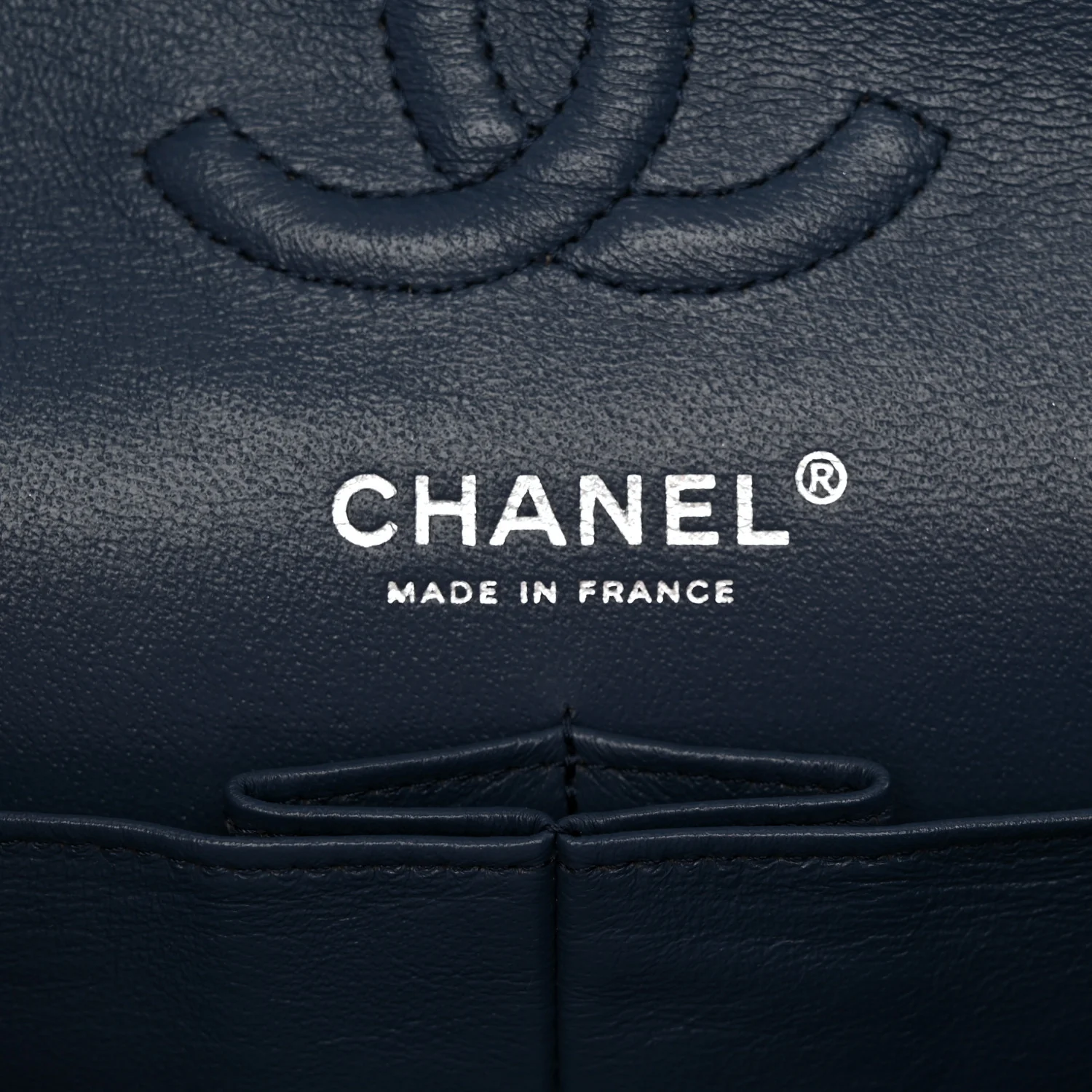 Caviar Quilted Small Double Flap Blue