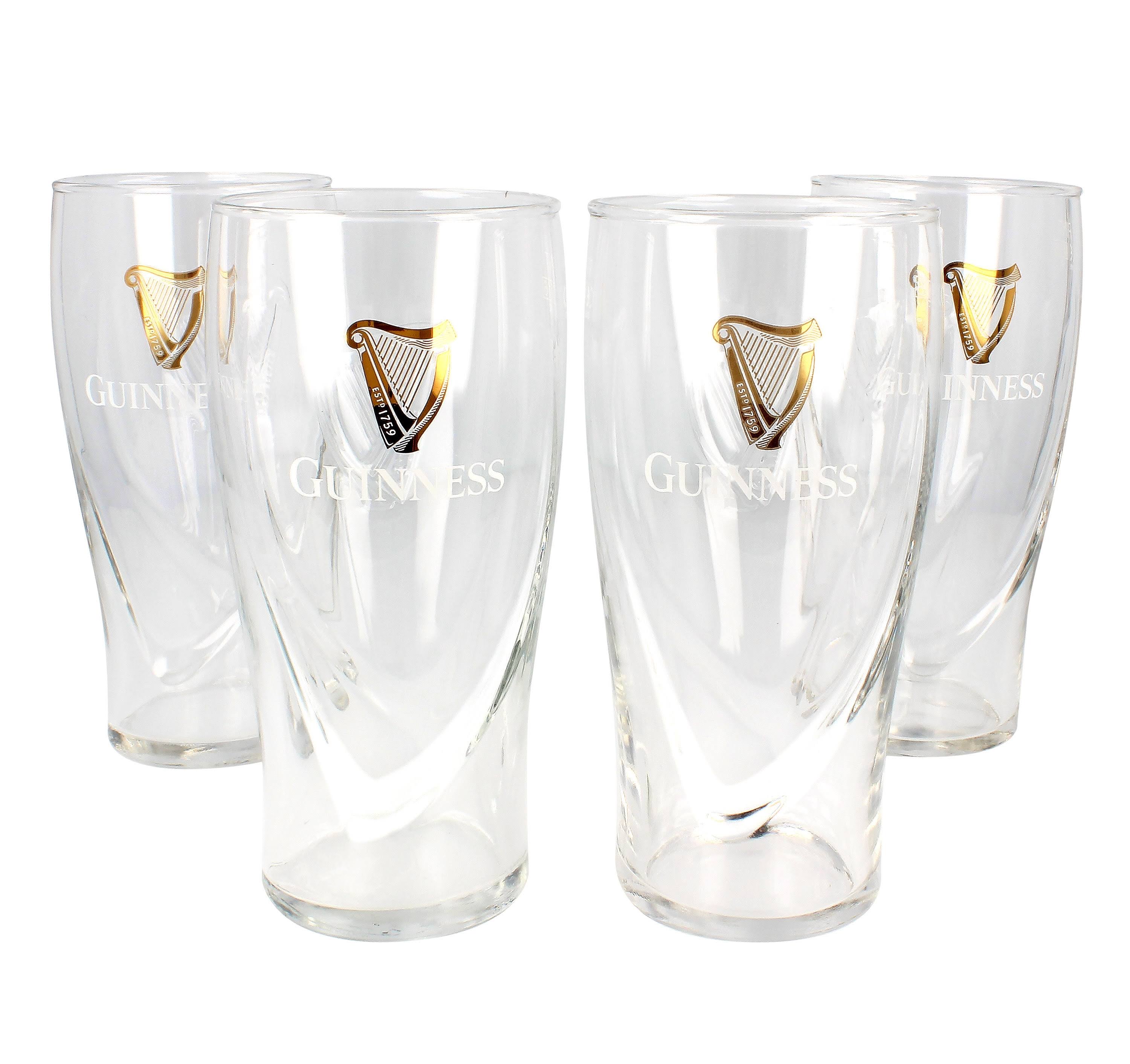 Guinness Official 20oz Gravity Pint Glass - 4 Pack