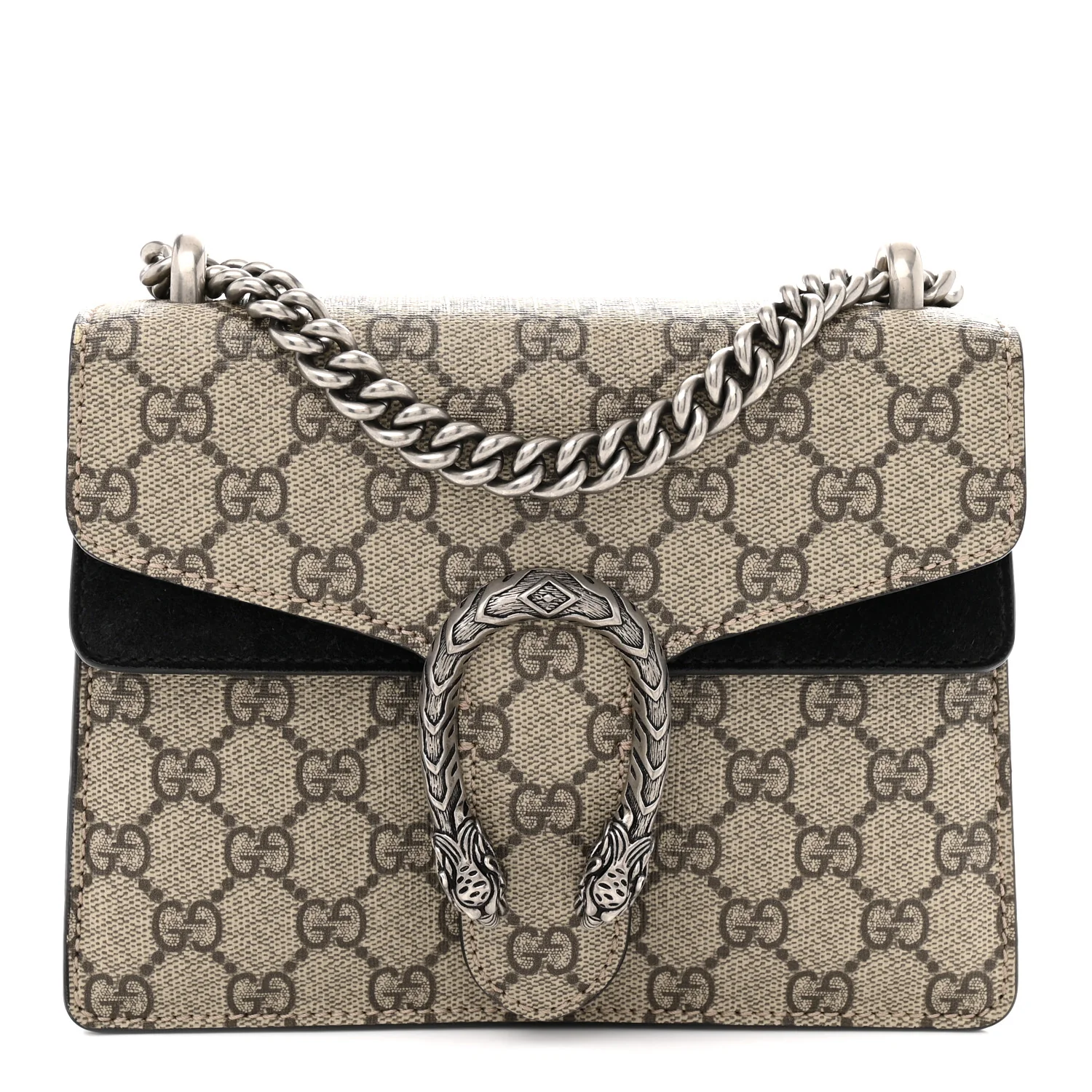 GG Supreme Monogram Mini Dionysus Shoulder Bag Black