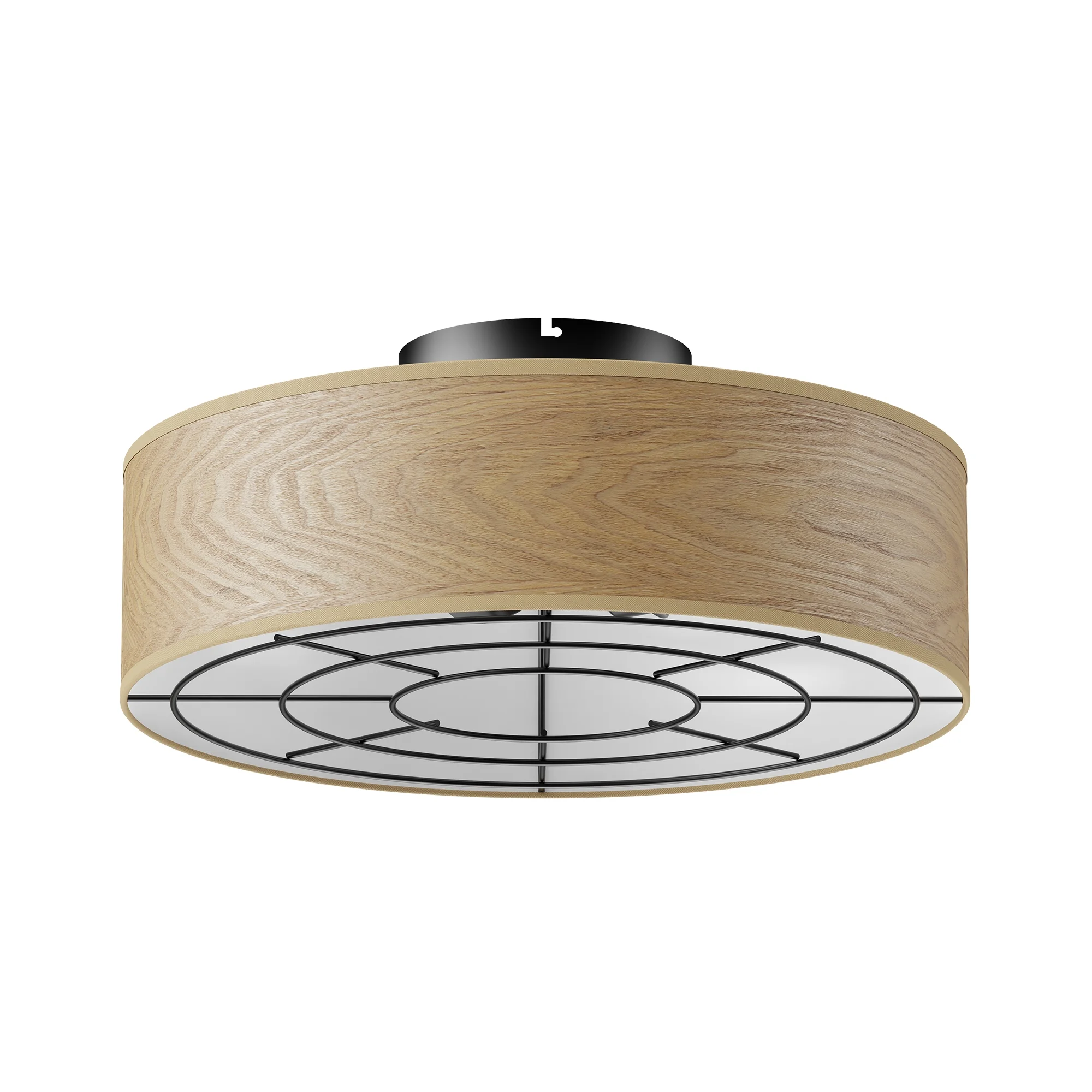 19.9" Ceiling Fan with 4 LED Bulbs Remote Control, Beige Farmhouse Rustic Style Indoor Ceiling Fan for Home & Kitchen