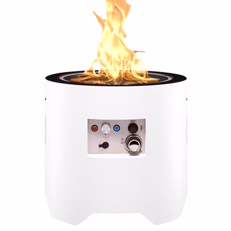 Ukiah Voyager 20 In. W Stainless Steel Round Electric Fire Pit with Sound System