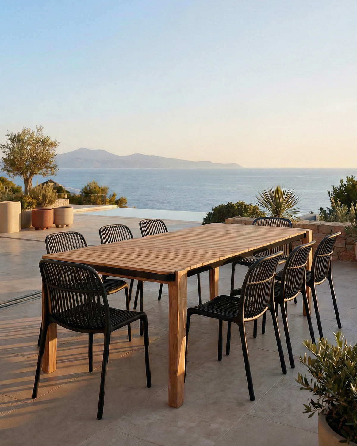 Lizzy - Mesa de Exterior Rectangular de Madera de Acacia (200x100 cm) Lizzy