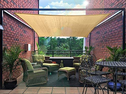 DIIG Patio Sun Shade Sail Canopy, 12' x 16' Rectangle Shade Cloth Outdoor Cover