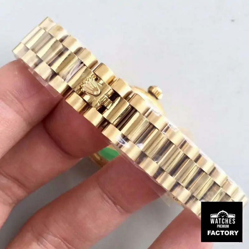 Rolex Lady Datejust 279138RBR 28MM Yellow Gold Champagne Dial