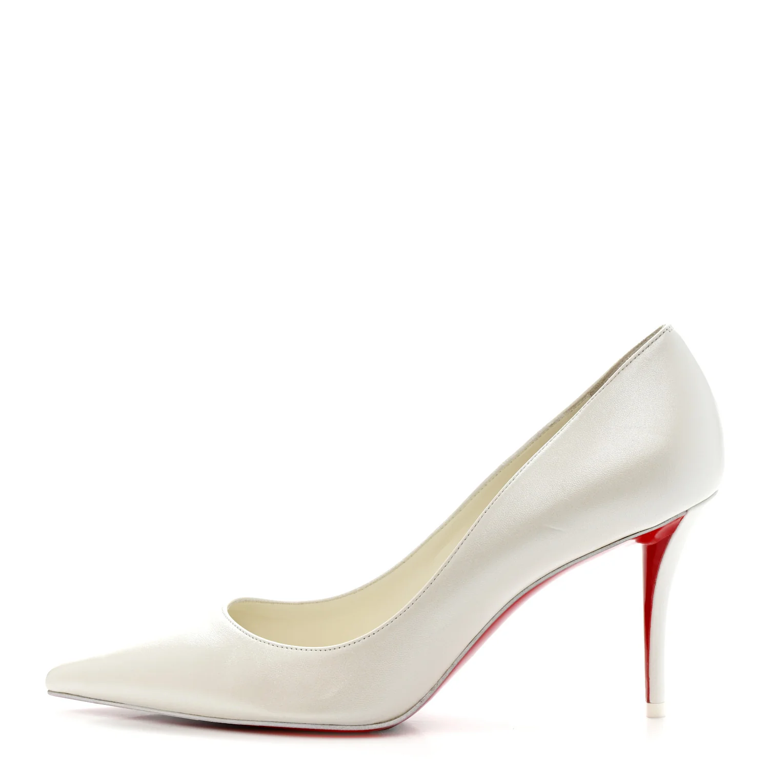 Pearlescent Nappa Miss Z 80 Pumps 38 Bianco