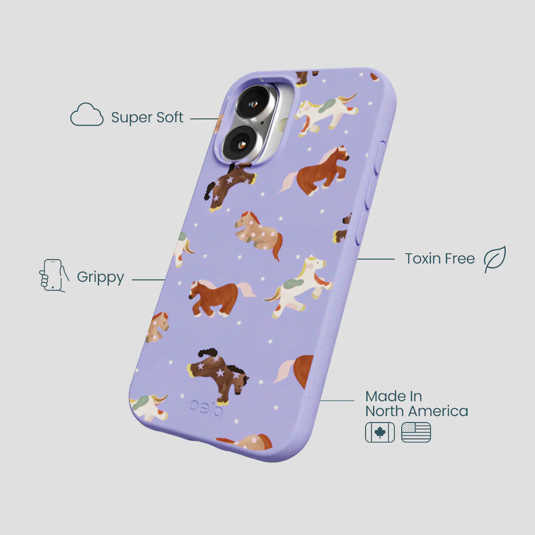 Lavender Pastel Ponies iPhone 16 Case